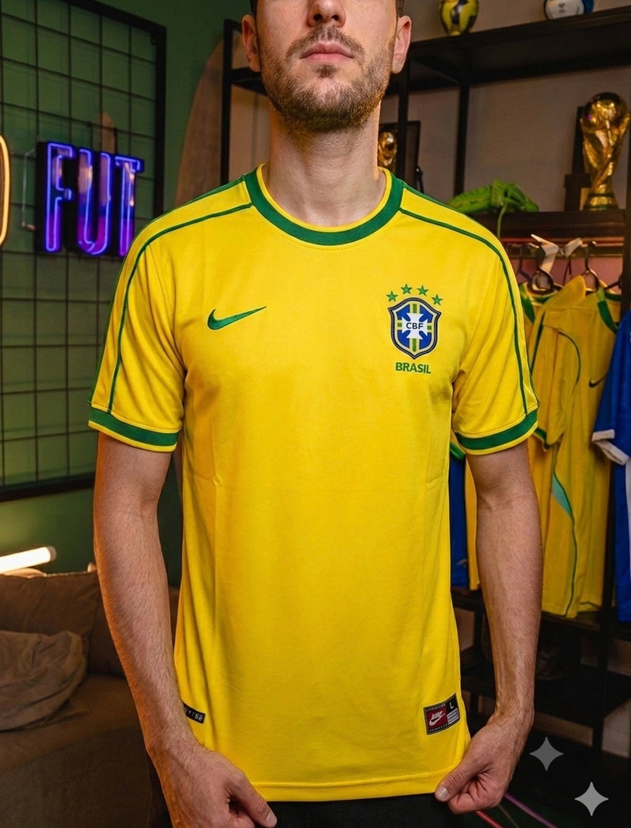 Camisa Brasil 1998 I - Retrô