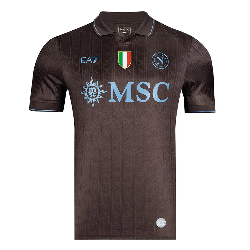 Camisa Napoli Third 25/26 - Torcedor EA7 Masculino - Marrom