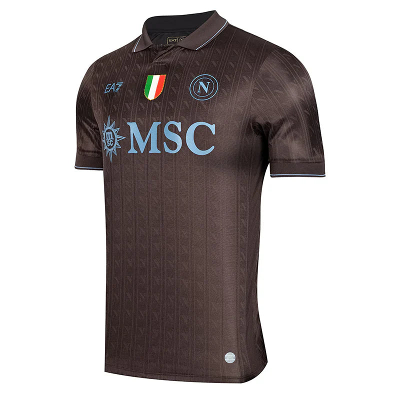 Camisa Napoli Third 25/26 - Torcedor EA7 Masculino - Marrom